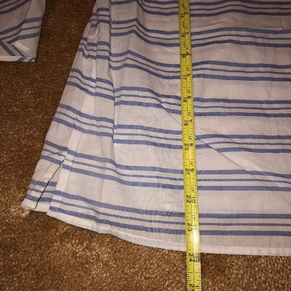 EUC J.‎ Crew Striped bell-sleeve tie-back top